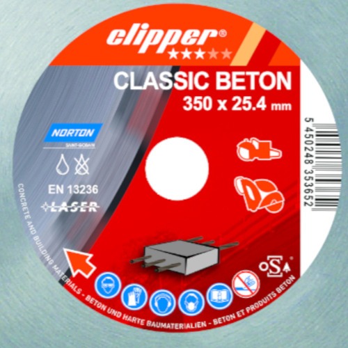 Disco diamantado Segmentado 350 x 25,4 mm - Classic Beton Cliper