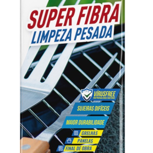Folha de fibra para limpeza pesada 225 x 110 x 20 mm 2 unidades