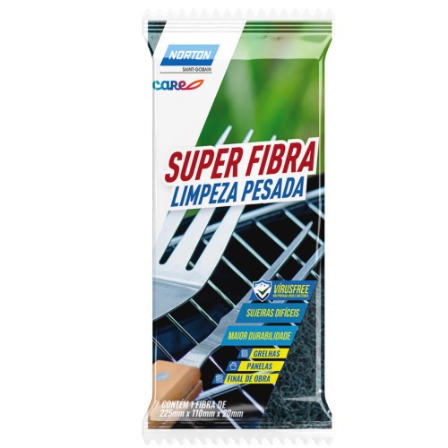 Folha de fibra para limpeza pesada 225 x 110 x 20 mm 2 unidades