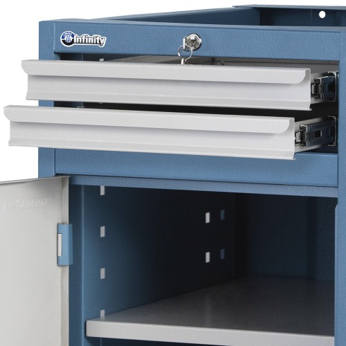 Módulo com abertura para esquerda e 2 gavetas Módulo com abertura para esquerda e 2 gavetas