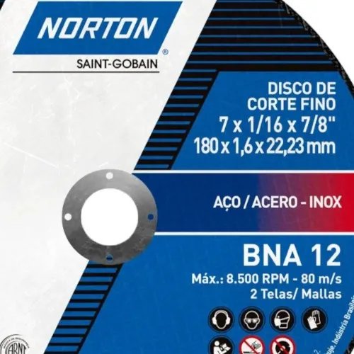 Disco de corte para aço carbono e inox 7