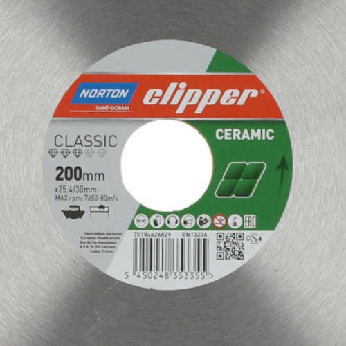 Disco diamantado liso 200 mm para azulejos e cerâmica Disco diamantado liso 200 mm para azulejos e cerâmica