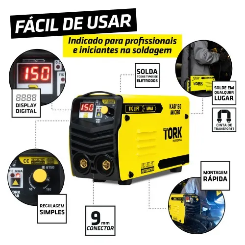 Combo Inversora de solda 150A Kab 150 + Mascara de solda e acessórios  220V