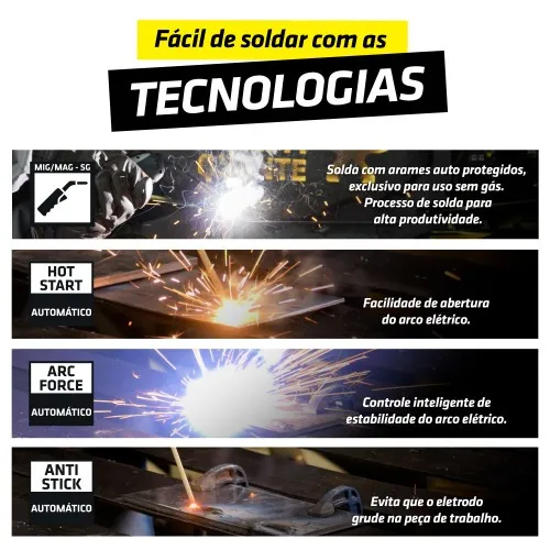 Combo Inversora de solda 150A Kab 150 + Mascara de solda e acessórios  220V