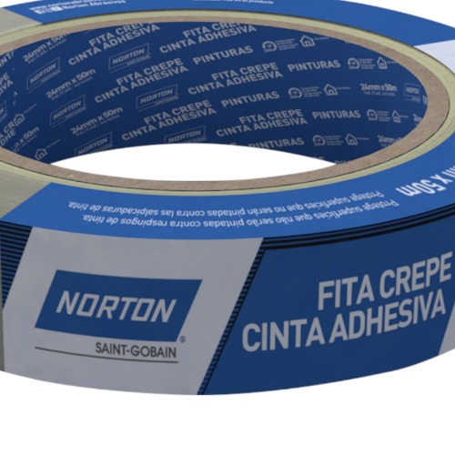Fita crepe adesiva de 24 mm x 50 metros - Sleeve Fita crepe adesiva de 24 mm x 50 metros - Sleeve