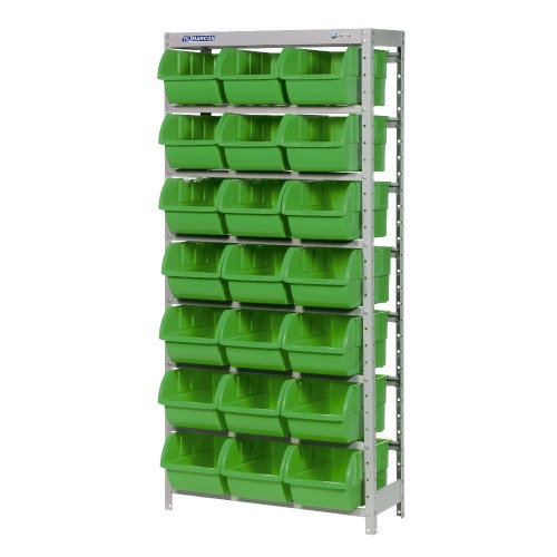 Estante met�lica com 21 gavetas n� 7 verde - EF21/7VD Marcon