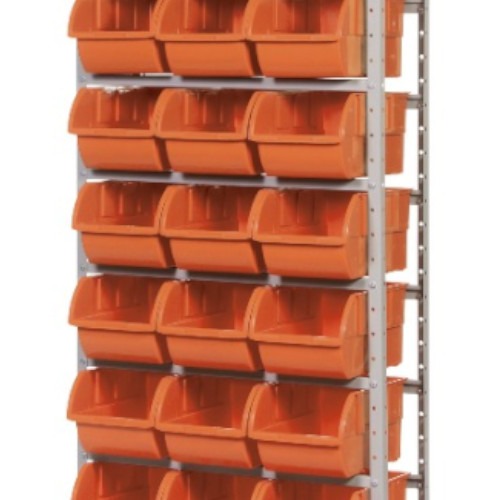 Estante metálica com 21 gavetas n° 7 laranja - EF21/7L Estante metálica com 21 gavetas n° 7 laranja - EF21/7L