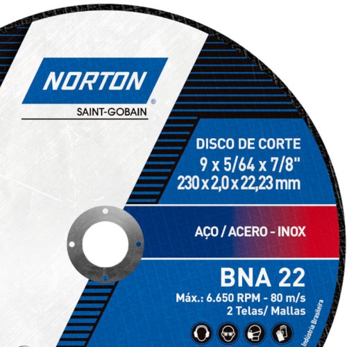 Disco de corte para inox 9 Disco de corte para inox 9