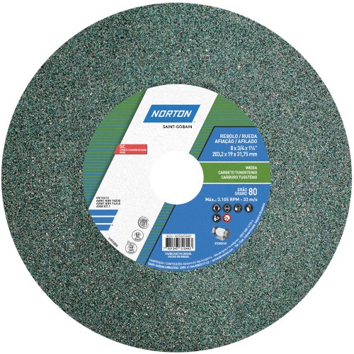 Rebolo reto para metal duro 8 Rebolo reto para metal duro 8