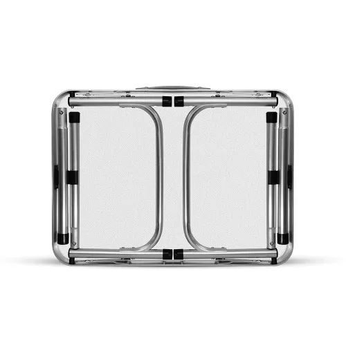 Mesa de alumínio dobrável com tampão de mdf 60 x 45 x 26/56 cm - 07728