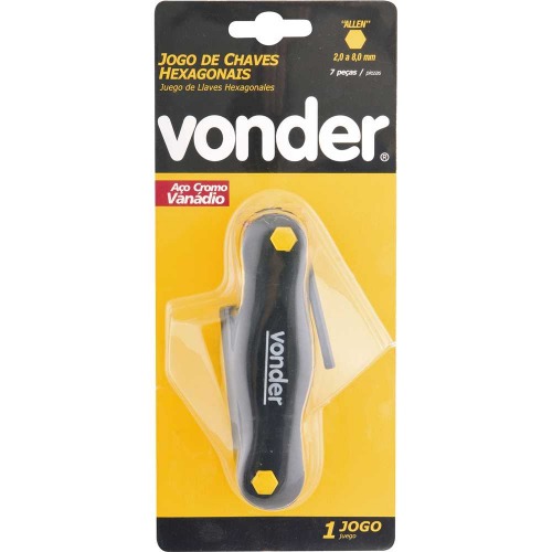 Jogo de chave allen 2 a 8 mm com suporte 7 peças Jogo de chave allen 2 a 8 mm com suporte 7 peças