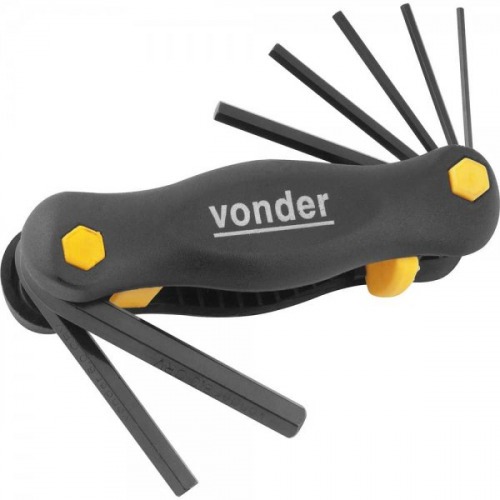 Jogo de chave allen 2 a 8 mm com suporte 7 peças Jogo de chave allen 2 a 8 mm com suporte 7 peças