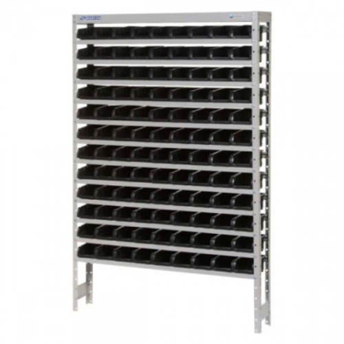 Estante metálica com 108 gavetas n°3 preta Estante metálica com 108 gavetas n°3 preta