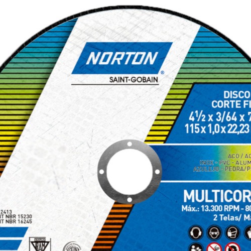Disco de corte para multi materiais 4.1/2 x 3.64 x 7/8 Disco de corte para multi materiais 4.1/2 x 3.64 x 7/8