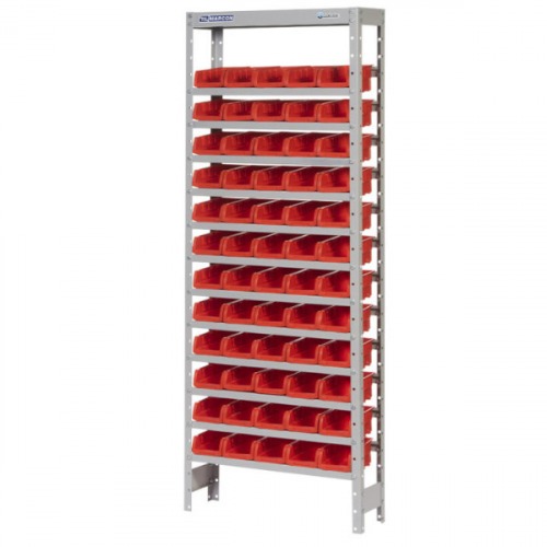 Estante metálica com 60 gavetas n° 3 vermelha - EF60/3V Estante metálica com 60 gavetas n° 3 vermelha - EF60/3V