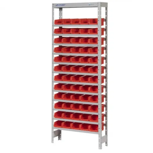Estante metálica com 60 gavetas n° 3 vermelha - EF60/3V