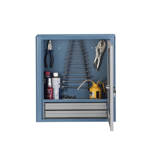Arm�rio para ferramentas com 1 prateleira 2 gavetas e porta com visor de vidro - AR-3