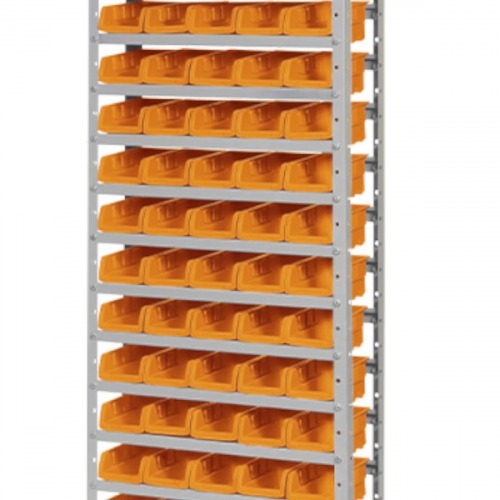 Estante metálica com 60 gavetas n° 3 laranja - EF60/3L Estante metálica com 60 gavetas n° 3 laranja - EF60/3L