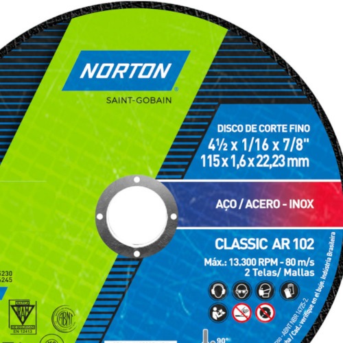 Kit 25 Discos de corte para metal 4.1/2 x 1/16 x 7/8