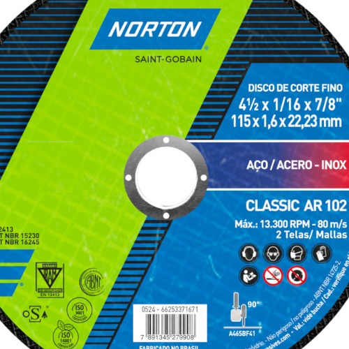 Kit 25 Discos de corte para metal 4.1/2 x 1/16 x 7/8