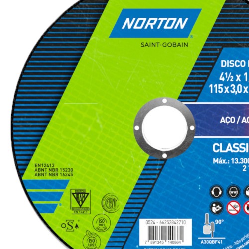 Kit 25 Discos de corte para aço 4.1/2 x 1/8 x 7/8 Kit 25 Discos de corte para aço 4.1/2 x 1/8 x 7/8