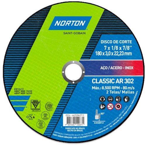 Kit 25 Discos de corte para metal 7 x 1/8 x 7/8 Kit 25 Discos de corte para metal 7 x 1/8 x 7/8