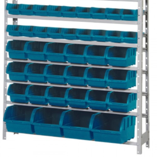 Estante met�lica com 49 gavetas azul medidas diversas - EM49A