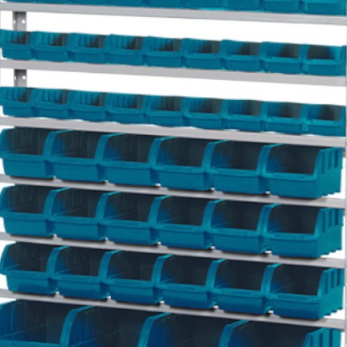 Estante met�lica com 49 gavetas azul medidas diversas - EM49A