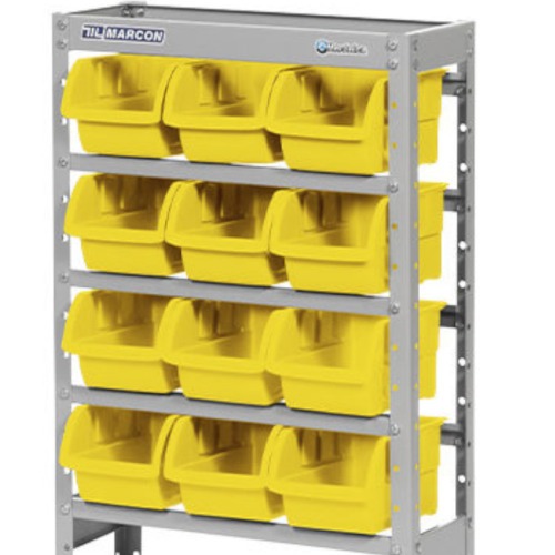 Estante metálica com 12 gavetas n° 5 amarela - EF12/5AM Estante metálica com 12 gavetas n° 5 amarela - EF12/5AM