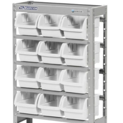 Estante met�lica com 12 gavetas n� 5 branca - EF12/5B