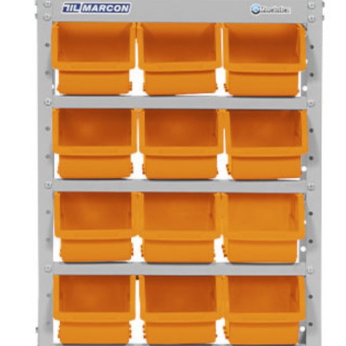 Estante metálica com 12 gavetas n° 5 laranja - EF12/5L Estante metálica com 12 gavetas n° 5 laranja - EF12/5L