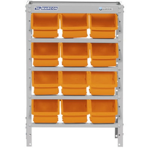 Estante metálica com 12 gavetas n° 5 laranja - EF12/5L Estante metálica com 12 gavetas n° 5 laranja - EF12/5L
