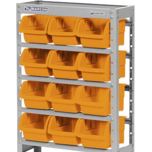 Estante metálica com 12 gavetas n° 5 laranja - EF12/5L Estante metálica com 12 gavetas n° 5 laranja - EF12/5L