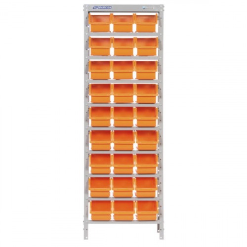 Estante metálica com 27 gavetas n° 5 laranja       Estante metálica com 27 gavetas n° 5 laranja