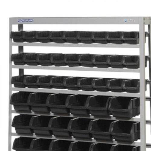 Estante metlica com 49 gavetas preta medidas diversas  - EM49P