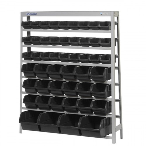 Estante metlica com 49 gavetas preta medidas diversas  - EM49P