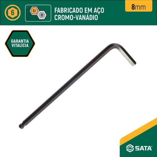 Chave allen hexagonal abaulada 8 mm - ST84709L