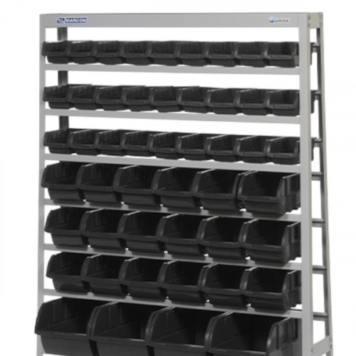 Estante metlica com 49 gavetas medidas diversas preta - EF49P