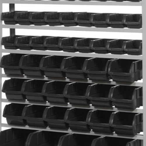 Estante metlica com 49 gavetas medidas diversas preta - EF49P