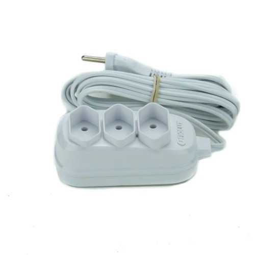 Extenso eltrica 10 metros 3 tomadas 2 x 0,75 mm 10A bipolar