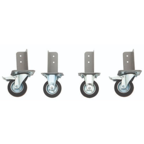 Jogo de rodízios com coluna para bancada hobby com 2 pçs fixas e 2 giratórias - CRBH Jogo de rodízios com coluna para bancada hobby com 2 pçs fixas e 2 giratórias - CRBH