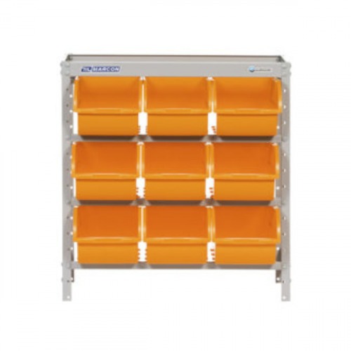 Estante met�lica com 9 gavetas n� 7 laranja - EF9/7L