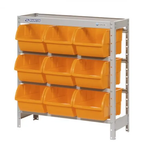 Estante metálica com 9 gavetas n° 7 laranja - EF9/7L