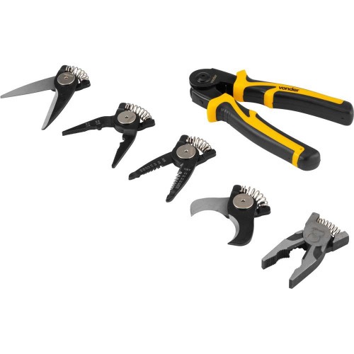 Alicate multifunes com cabeas intercambiveis 5 em 1