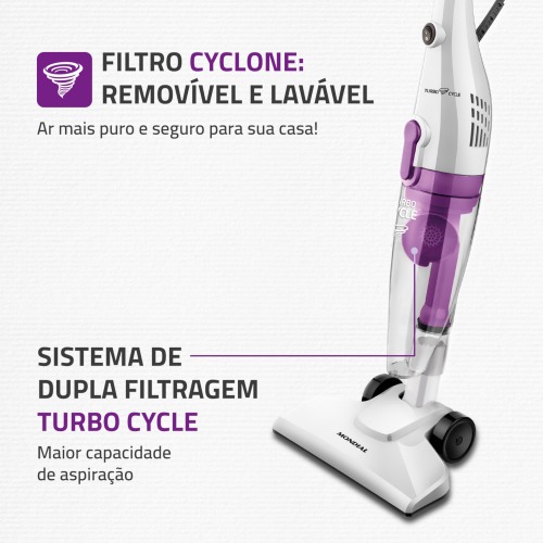 Aspirador de pó 2 em 1 portátil e vertical 800 watts Turbo Cycle AP-34  110V Aspirador de pó 2 em 1 portátil e vertical 800 watts Turbo Cycle AP-34  110V
