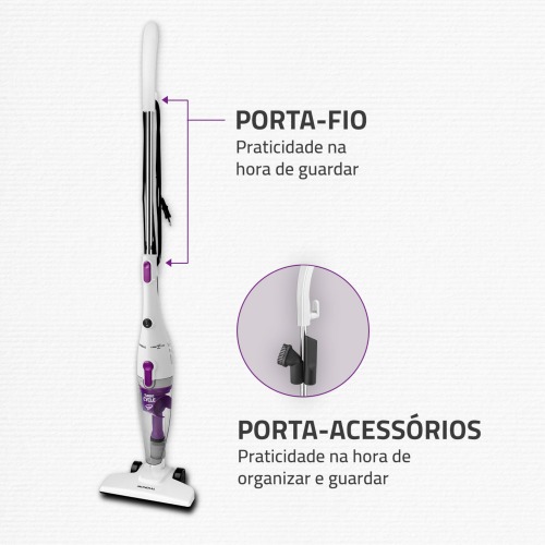 Aspirador de pó 2 em 1 portátil e vertical 800 watts Turbo Cycle AP-34  110V Aspirador de pó 2 em 1 portátil e vertical 800 watts Turbo Cycle AP-34  110V