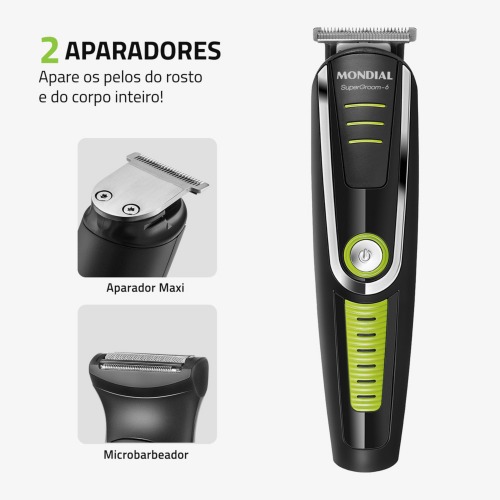 Aparador de pelos 6 em 1 Super Groom - BG-04  110V/220V Aparador de pelos 6 em 1 Super Groom - BG-04  110V/220V
