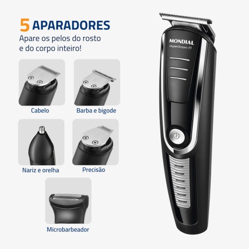 Aparador de pelos 11 em 1 Super Groom - BG-05  110V/220V Aparador de pelos 11 em 1 Super Groom - BG-05  110V/220V