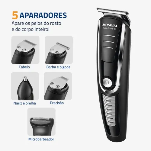 Aparador de pelos 11 em 1 Super Groom - BG-05 - BG-05 - Mondial