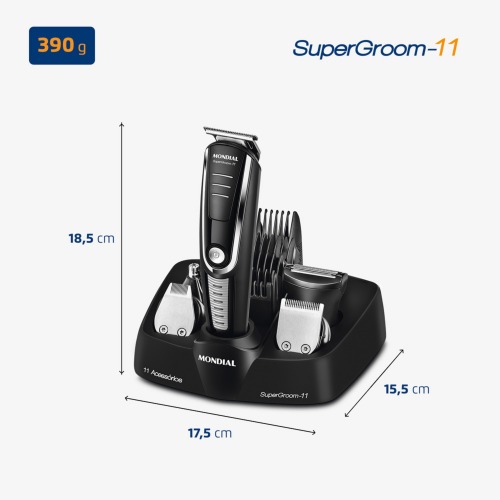Aparador de pelos 11 em 1 Super Groom - BG-05  110V/220V Aparador de pelos 11 em 1 Super Groom - BG-05  110V/220V